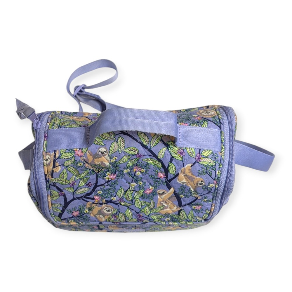 Vera Bradley Sloth Quilted Insulated Lunch Cooler Bag Purple Adjustable Strap - Picture 5 of 8
